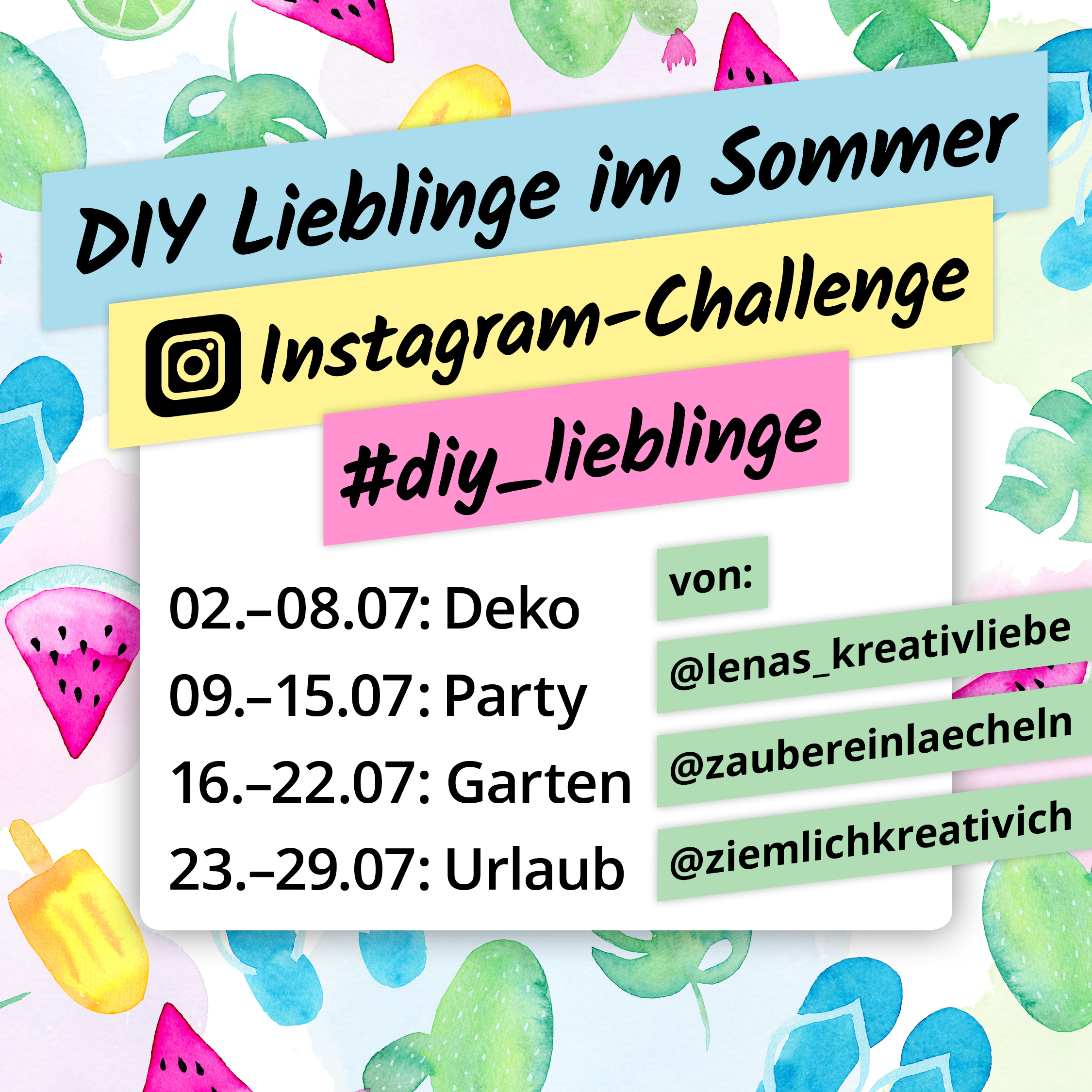 Instagram Challenge DIY Lieblinge