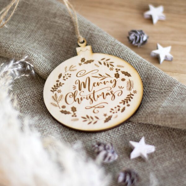 Christbaumkugel "Merry Christmas" – Bild 2