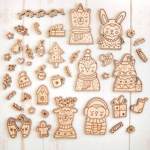 Set Wintertiere Streuteile