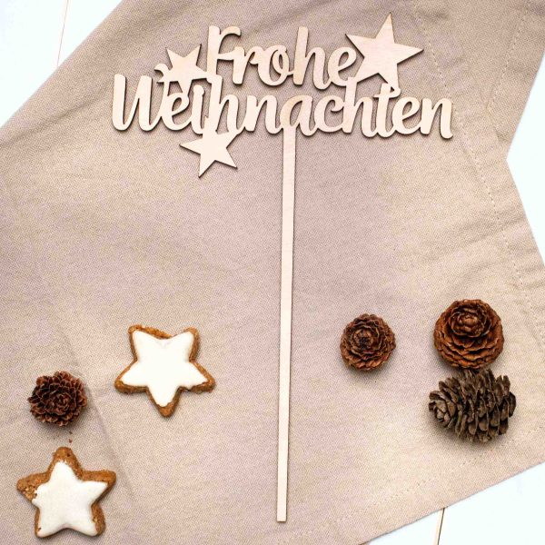 Cake-Topper Frohe Weihnachten – Bild 2