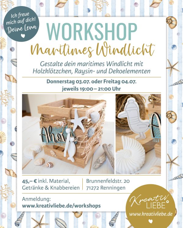 Workshop Maritimes Windlicht, Donnerstag 3.7.2025 – Bild 3